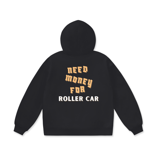 "Need Money for Roller Car" Oversized Heavyweight Hoodie
