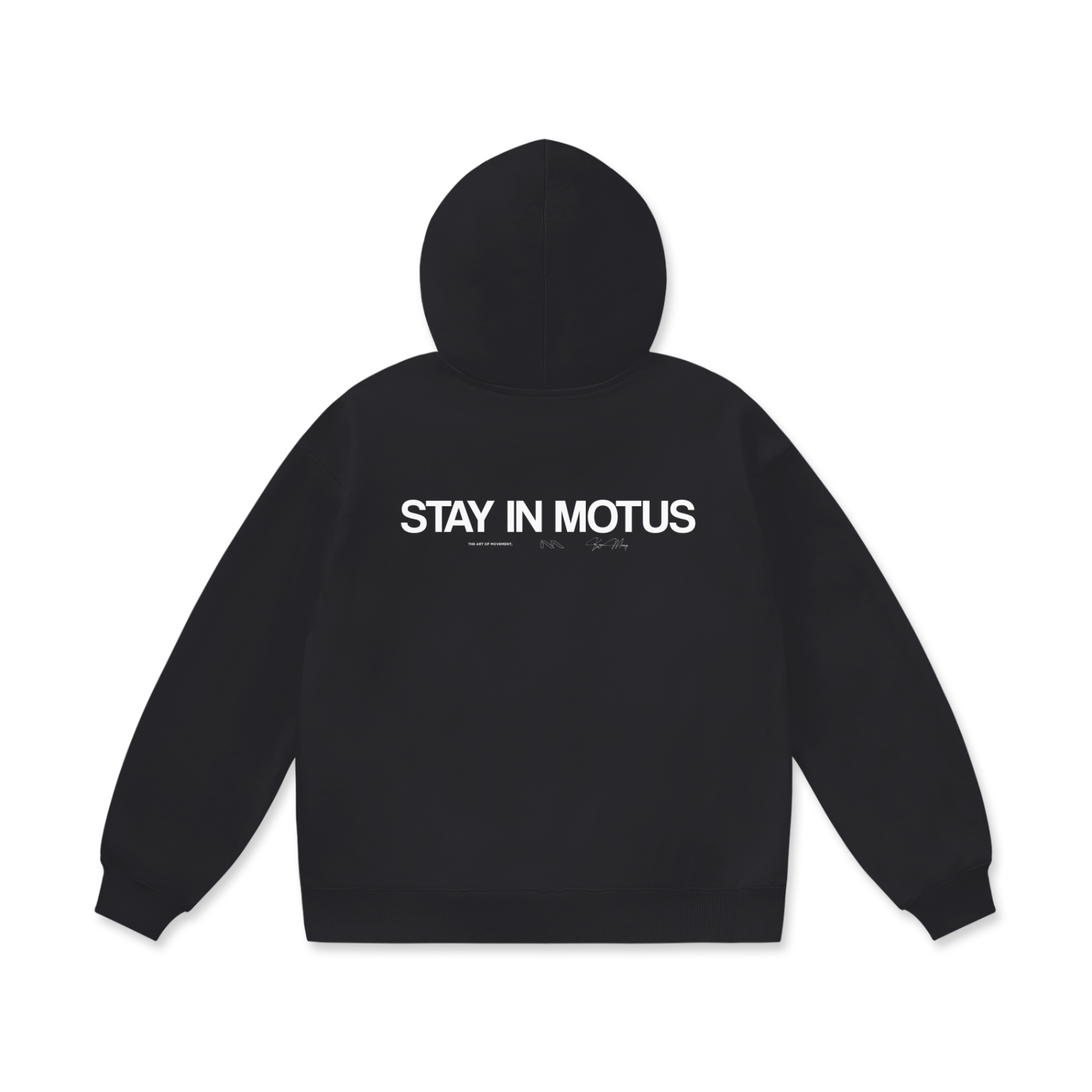 "Stay in Motus" Box Logo Oversized Heavyweight Hoodie