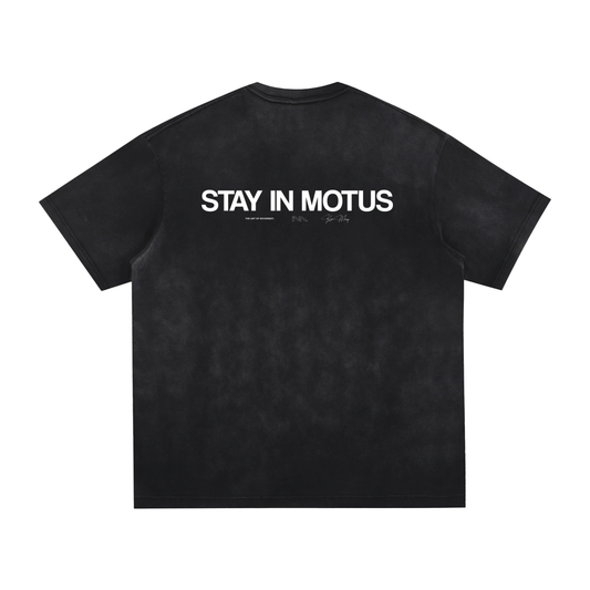 "Stay In Motus" Box Logo Heavyweight Tee
