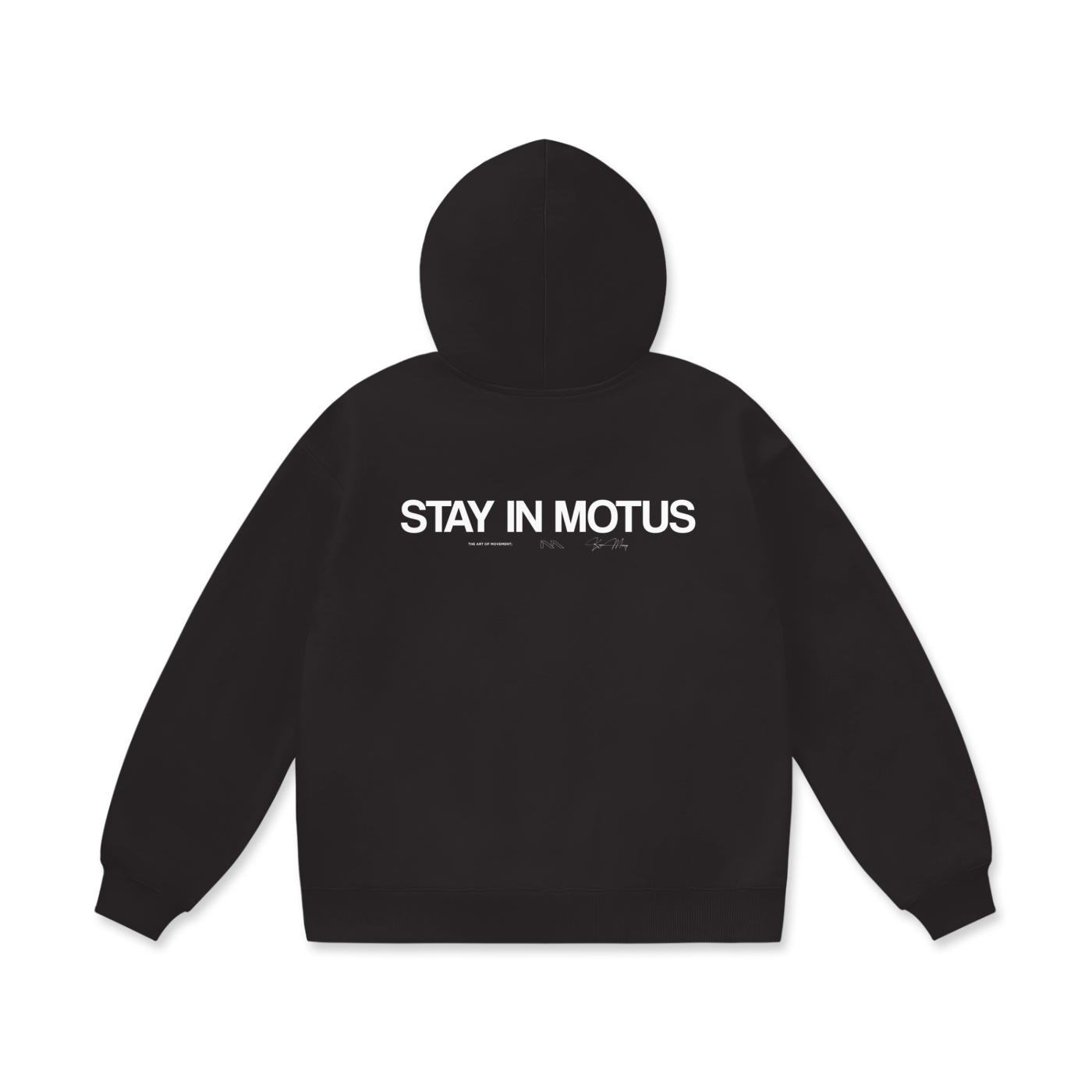 "Stay in Motus" Box Logo Oversized Heavyweight Hoodie